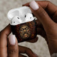 Bes Ancient Egyptian AirPods Case with Leopard Print Ankh and Eye of Horus Egyptian Deity Tribute - African Pride