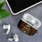 Bes Ancient Egyptian AirPods Case with Leopard Print Ankh and Eye of Horus Egyptian Deity Tribute - African Pride