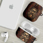 Bes Ancient Egyptian AirPods Case with Leopard Print Ankh and Eye of Horus Egyptian Deity Tribute - African Pride