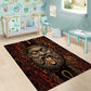Bes Ancient Egyptian Area Rug with Leopard Print Ankh and Eye of Horus Egyptian Deity Tribute - African Pride