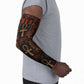 Bes Ancient Egyptian Arm Sleeves with Leopard Print Ankh and Eye of Horus Egyptian Deity Tribute - African Pride