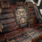Bes Ancient Egyptian Back Car Seat Cover with Leopard Print Ankh and Eye of Horus Egyptian Deity Tribute - African Pride