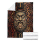Bes Ancient Egyptian Blanket with Leopard Print Ankh and Eye of Horus Egyptian Deity Tribute - African Pride