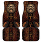 Bes Ancient Egyptian Car Mats with Leopard Print Ankh and Eye of Horus Egyptian Deity Tribute - African Pride