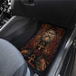 Bes Ancient Egyptian Car Mats with Leopard Print Ankh and Eye of Horus Egyptian Deity Tribute - African Pride
