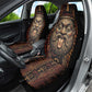 Bes Ancient Egyptian Car Seat Cover with Leopard Print Ankh and Eye of Horus Egyptian Deity Tribute - African Pride