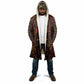 Bes Ancient Egyptian Cloak with Leopard Print Ankh and Eye of Horus Egyptian Deity Tribute - African Pride