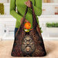 Bes Ancient Egyptian Grocery Bag with Leopard Print Ankh and Eye of Horus Egyptian Deity Tribute - African Pride