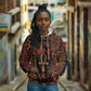 Bes Ancient Egyptian Hoodie with Leopard Print Ankh and Eye of Horus Egyptian Deity Tribute - African Pride