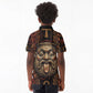 Bes Ancient Egyptian Kid Polo Shirt with Leopard Print Ankh and Eye of Horus Egyptian Deity Tribute - African Pride