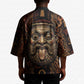 Bes Ancient Egyptian Kimono with Leopard Print Ankh and Eye of Horus Egyptian Deity Tribute - African Pride