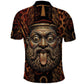Bes Ancient Egyptian Polo Shirt with Leopard Print Ankh and Eye of Horus Egyptian Deity Tribute - African Pride
