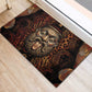 Bes Ancient Egyptian Rubber Doormat with Leopard Print Ankh and Eye of Horus Egyptian Deity Tribute - African Pride