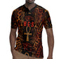 Bes Ancient Egyptian Rugby Jersey with Leopard Print Ankh and Eye of Horus Egyptian Deity Tribute - African Pride
