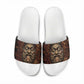 Bes Ancient Egyptian Slide Sandals with Leopard Print Ankh and Eye of Horus Egyptian Deity Tribute - African Pride