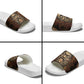Bes Ancient Egyptian Slide Sandals with Leopard Print Ankh and Eye of Horus Egyptian Deity Tribute - African Pride