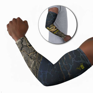 Geb Arm Sleeves Ancient Egyptian Cracked Earth and Wheat Illustration Egyptian Earth God - African Pride