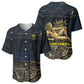 Geb Baseball Jersey Ancient Egyptian Cracked Earth and Wheat Illustration Egyptian Earth God - African Pride