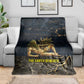 Geb Blanket Ancient Egyptian Cracked Earth and Wheat Illustration Egyptian Earth God - African Pride