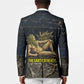Geb Blazer Ancient Egyptian Cracked Earth and Wheat Illustration Egyptian Earth God - African Pride