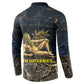 Geb Button Sweatshirt Ancient Egyptian Cracked Earth and Wheat Illustration Egyptian Earth God