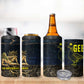 Geb 4 in 1 Can Cooler Tumbler Ancient Egyptian Cracked Earth and Wheat Illustration Egyptian Earth God - African Pride