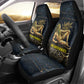 Geb Car Seat Cover Ancient Egyptian Cracked Earth and Wheat Illustration Egyptian Earth God - African Pride