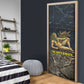 Geb Door Cover Ancient Egyptian Cracked Earth and Wheat Illustration Egyptian Earth God - African Pride
