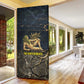 Geb Door Cover Ancient Egyptian Cracked Earth and Wheat Illustration Egyptian Earth God - African Pride