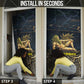 Geb Door Cover Ancient Egyptian Cracked Earth and Wheat Illustration Egyptian Earth God - African Pride