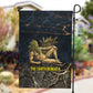 Geb Garden Flag Ancient Egyptian Cracked Earth and Wheat Illustration Egyptian Earth God - African Pride