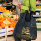 Geb Grocery Bag Ancient Egyptian Cracked Earth and Wheat Illustration Egyptian Earth God - African Pride