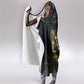 Geb Hooded Blanket Ancient Egyptian Cracked Earth and Wheat Illustration Egyptian Earth God - African Pride