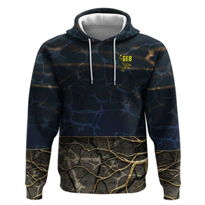 Geb Hoodie Ancient Egyptian Cracked Earth and Wheat Illustration Egyptian Earth God - African Pride