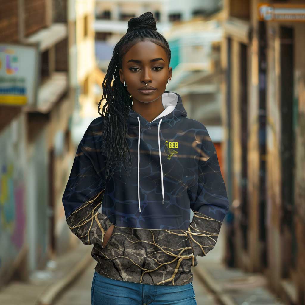 Geb Hoodie Ancient Egyptian Cracked Earth and Wheat Illustration Egyptian Earth God - African Pride