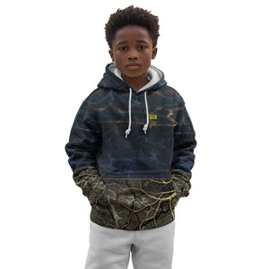 Geb Kid Hoodie Ancient Egyptian Cracked Earth and Wheat Illustration Egyptian Earth God - African Pride