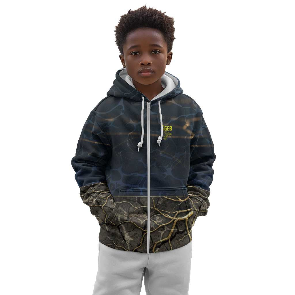 Geb Kid Hoodie Ancient Egyptian Cracked Earth and Wheat Illustration Egyptian Earth God - African Pride