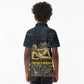 Geb Kid Polo Shirt Ancient Egyptian Cracked Earth and Wheat Illustration Egyptian Earth God - African Pride