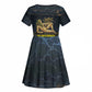 Geb Kid Short Sleeve Dress Ancient Egyptian Cracked Earth and Wheat Illustration Egyptian Earth God - African Pride