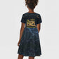 Geb Kid Short Sleeve Dress Ancient Egyptian Cracked Earth and Wheat Illustration Egyptian Earth God - African Pride