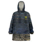 Geb Kid Wearable Blanket Hoodie Ancient Egyptian Cracked Earth and Wheat Illustration Egyptian Earth God - African Pride