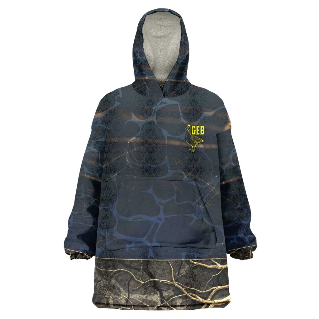 Geb Kid Wearable Blanket Hoodie Ancient Egyptian Cracked Earth and Wheat Illustration Egyptian Earth God - African Pride