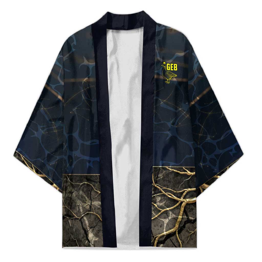 Geb Kimono Ancient Egyptian Cracked Earth and Wheat Illustration Egyptian Earth God - African Pride