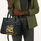 Geb Leather Bag Ancient Egyptian Cracked Earth and Wheat Illustration Egyptian Earth God - African Pride