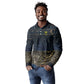 Geb Long Sleeve Polo Shirt Ancient Egyptian Cracked Earth and Wheat Illustration Egyptian Earth God - African Pride
