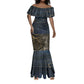 Geb Mermaid Dress Ancient Egyptian Cracked Earth and Wheat Illustration Egyptian Earth God - African Pride