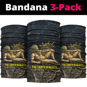 Geb Neck Gaiter Ancient Egyptian Cracked Earth and Wheat Illustration Egyptian Earth God - African Pride