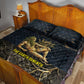 Geb Quilt Bed Set Ancient Egyptian Cracked Earth and Wheat Illustration Egyptian Earth God - African Pride