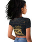 Geb Raglan Cropped T shirt Ancient Egyptian Cracked Earth and Wheat Illustration Egyptian Earth God - African Pride