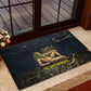 Geb Rubber Doormat Ancient Egyptian Cracked Earth and Wheat Illustration Egyptian Earth God - African Pride
